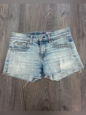 AG Adriano Goldschmied Daisy stretch denim shorts size 25